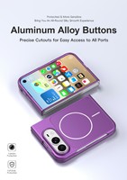 Vente en gros d'usine, étui de téléphone magnétique en PC mat de luxe de haute qualité pour iPhone DUO 18 Fold
