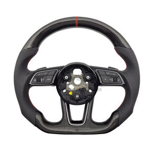 Cuero perforado de fibra de carbono mejorado de mano de obra fina de alta calidad para volante Audi S3 8V S4 S5 B9 RS3 RS4 RS5 - Product Image 1