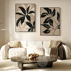 Vintage Wabi-sabi Flower Plants Wall Art Paintings Matte Framed Canvas Painting Home Good Decorative Art For Living Room Bedroom