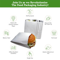 Papier d'aluminium pour barbecue compatible avec les allergènes Excellent approvisionnement de cuisine Sacs d'emballage de hamburger anti-graisse de qualité restaurant