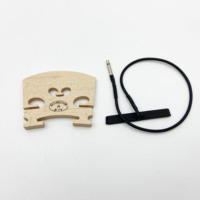 Set de Accesorios para Violín: Captador de Audio de 2.5mm, Varilla de Captación, Puente Inferior de Arce, Perilla de Volumen y Tapa Negra para Violín