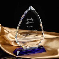 Trophée en cristal goutte d'eau gravé personnalisé, écologique, pour événements sportifs, souvenir, prix sur mesure, cadeau d'affaires en cristal