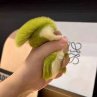 Porte-clés de voiture en forme d'avocat vert Kawaii, pendentif mignon en peluche, jouets en peluche, porte-clés fruits pour ornements de sac