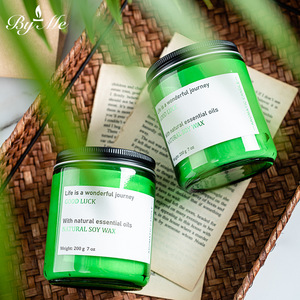 Candela Aromaterapica BYME in Bottiglia Verde LP-250ML, Semi-artigianale, Senza Fumo, in Soia, Decorazione Creativa per Camera da Letto, Fragranza Personalizzata - Product Image 4