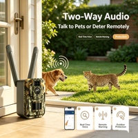 Caméra de chasse HD à vision nocturne avec panneau solaire, connectivité 4G Cloud, vision nocturne, sécurité agricole, vidéosurveillance, caméra de chasse pour animaux sauvages