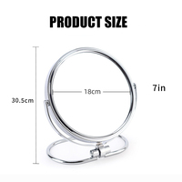 Miroir de courtoisie rond de haute qualité, design personnalisé, miroir de table double face, miroir de maquillage de bureau pour la maison et la chambre