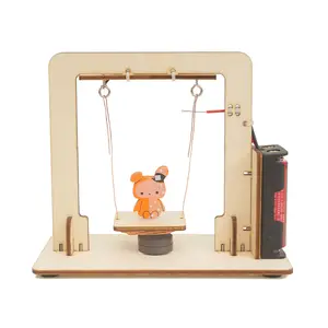 인기있는 DIY 나무 장난감 실험 기술 전자기 스윙 줄기 교육 과학 및 엔지니어링 장난감 나무 퍼즐 장난감