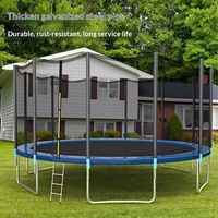 Trampoline d'extérieur pour enfants de 5 à 16 pieds avec filet de sécurité en PE, fabriqué sur mesure pour un usage domestique