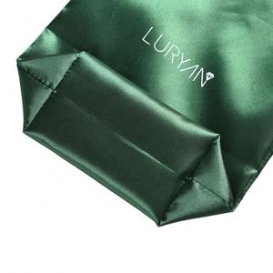 Sacs en satin personnalisés en gros, pochettes à cordon pour bijoux, sacs de rangement et de protection contre la poussière pour cosmétiques - Product Image 5