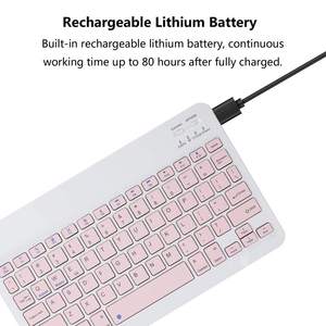 Teclado Ergonómico Ultrafino Portátil para Tablet, Teclado Inalámbrico Bluetooth y Mini Teclado Bluetooth Inalámbrico para Samsung iPad - Product Image 2