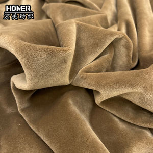 340GSM doppio lato in microfibra tessuto Super morbido in velluto con tinta unita Semi-opaca per il cappotto della giacca da uomo - Product Image 2