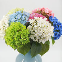 Fleur d'hortensia artificielle réaliste en gros pour la décoration de Noël, Thanksgiving, mariages, festivals, hôtels et tables à domicile