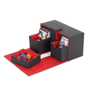 Boîte de rangement double compartiment personnalisée en gros avec porte-dés et rangement pour cartes pour jeux TCG - Product Image 2