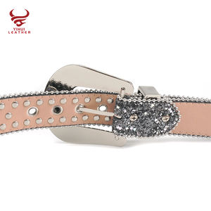 Cinturón de correa de lujo a la moda, cinturón de diamantes con tachuelas de cristal occidental, cinturones de vaquera de diseñador con múltiples piedras para hombres, Bb <span class=keywords><strong>Simon</strong></span> - Product Image 6