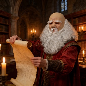 Masque en latex <span class=keywords><strong>de</strong></span> Père Noël ultra-réaliste avec barbe blanche pour cosplay <span class=keywords><strong>de</strong></span> Noël, fêtes, événements à thème et occasions amusantes - Product Image 3