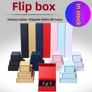 Wholesale High-End Magnetic Ring <b>Earrings</b> Necklace Bracelet Packaging <b>Box</b> with Logo Printing Jewelry Container - Product Image 5