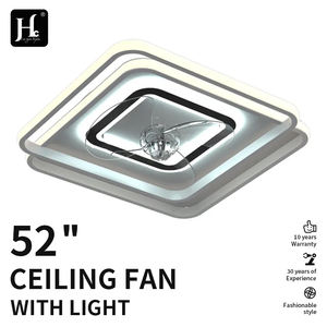 Ventilador de Techo LED Moderno con Control Remoto, Luz Acrílica, Motor AC, Regulable, 6 Velocidades, para Dormitorio y Sala de Estar - Product Image 4