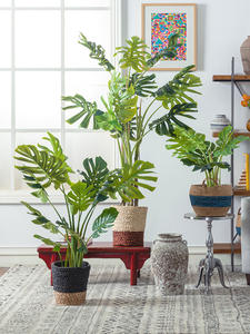 Ornement <span class=keywords><strong>de</strong></span> <span class=keywords><strong>jardin</strong></span> en pot réaliste monstera décoration d'intérieur simulation bonsaï plante artificielle plantes vertes pour la décoration - Product Image 3