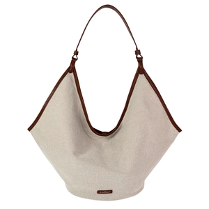 Bolso tote de hombro para mujer, estilo dumpling, para ir al trabajo y para el tiempo libre, bolso de lona hecho a medida para el verano y la playa. - Product Image 6