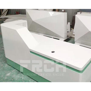 Meubles de réception personnalisés en bois pour clinique médicale, hôpital, poste de soins infirmiers, comptoir de réception à vendre - Product Image 6