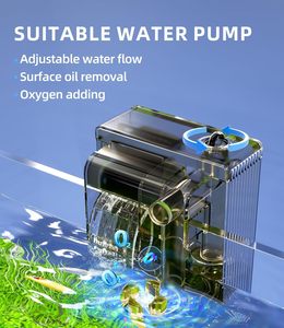 Kit d'aquarium moderne d'intérieur de 5 gallons avec filtre, lumière LED, minuterie, aspirateur à <span class=keywords><strong>siphon</strong></span>, couvercle autonettoyant, verre sans bordure <span class=keywords><strong>pour</strong></span> Betta - Product Image 3