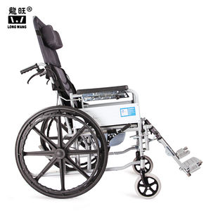 Reclinables silla de ruedas con baño desmontable reposapiés silla de ruedas para discapacidad mayores paralizado - Product Image 3