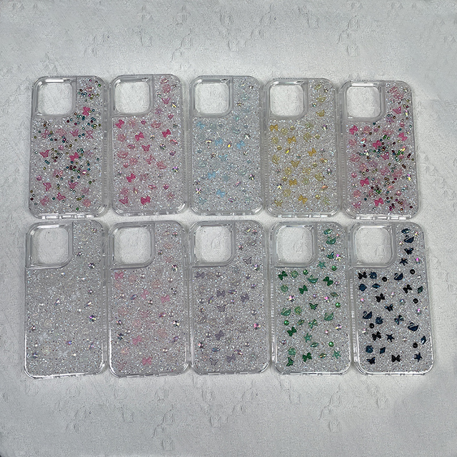 Custom Full Diamond Glitter Rhinestone Phone Case for Samsung S23 FE for iPhone 15 Pro Max TPU Shockproof Cover Elegant Design