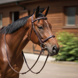 Brida para Caballo de Cuero Genuino Duradero de Alta Calidad con Riendas para Equitación Profesional Hecha en Pakistán - Product Image 3