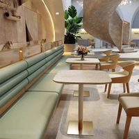 Meubles de restaurant modernes, combinaisons de tables et de chaises, banquettes, canapés, ensemble de table et de chaises en bois commercial