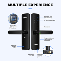 Serrure de porte intelligente KROVI F05 Wi-Fi avec contrôle par application Tuya, écran tactile à empreintes digitales, clavier à code, clé Bluelock TT Lock pour projet