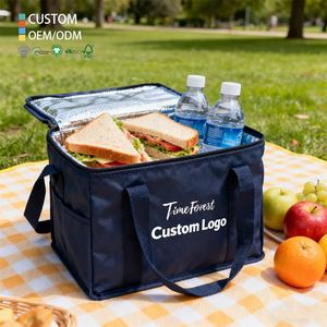 Custom Logo Reusable Thermal Insulated Cooler Bag Non Woven for Home Office Daily Lunch Food Storage Kids School Meal Carry - Product Image 1