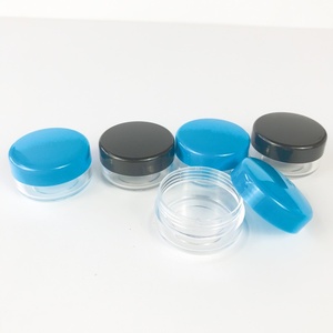Mini Pote de Creme Plástico PS Redondo 3g 5g com Tampa Rosqueável para Creme para Olhos em Cores Laranja, Transparente, Amarelo, Verde, Vermelho, Azul e Roxo - Product Image 2