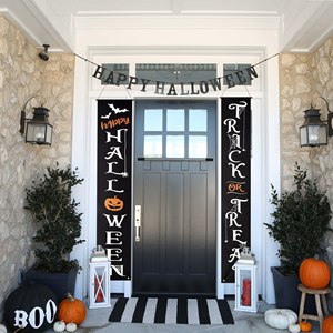 Cortina de Puerta de Poliéster con Diseño de Halloween, 30*180cm, Pancartas Festivas para Decoración del Hogar, Técnicas de Impresión Digital - Product Image 3