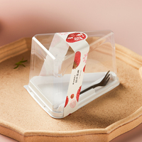 Boîte à gâteau en plastique PET jetable de qualité alimentaire non toxique, boîte à mousse rectangulaire transparente, boîte à dessert