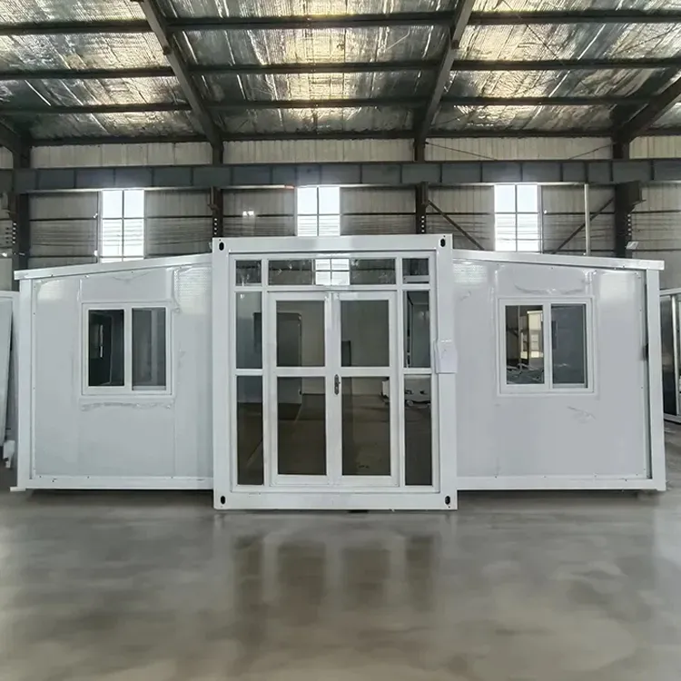 Rumah kontainer logam 2 kamar tidur portabel rumah wadah keluarga dapat diperpanjang rumah wadah untuk dijual