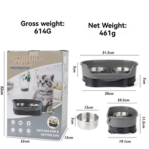 Nouveau bol <span class=keywords><strong>pour</strong></span> <span class=keywords><strong>chien</strong></span> <span class=keywords><strong>Anti</strong></span>-<span class=keywords><strong>débordement</strong></span> sans <span class=keywords><strong>débordement</strong></span> support de bol de nourriture <span class=keywords><strong>pour</strong></span> <span class=keywords><strong>chien</strong></span> ensemble de bol de nourriture et d'eau en acier inoxydable - Product Image 6