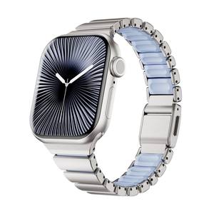 Bracelets de montre en acier inoxydable fins et étanches Win-Win, compatibles avec <span class=keywords><strong>Apple</strong></span> <span class=keywords><strong>Watch</strong></span> Series <span class=keywords><strong>7</strong></span> 45 mm pour femmes - Product Image 4