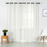 Rideaux en lin de haute qualité, Tulle translucide, décoration de fenêtre de maison moderne, Voile blanc pour salon, panneau simple