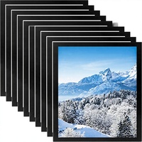 Cadres de présentation adhésifs magnétiques transparents en PVC A4, 10 pièces, noirs, pour publicités, avis et documents
