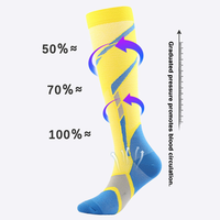 Chaussettes de compression montantes en nylon pour le sport et le cyclisme, personnalisables, 15-20 mmHg, 20-30 mmHg, unisexe, pour la course à pied, collection automne