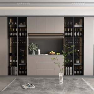 Modern Solid Wood Modular <b>Sideboard</b> with Eco-Friendly Design Durable Construction for Home Bar Dining Room-Factory Direct Sales - Product Image 1