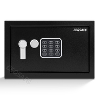 CEQSAFE Coffre-fort à haute sécurité, mini coffre-fort en acier avec serrure électronique, boîte de dépôt sécurisée