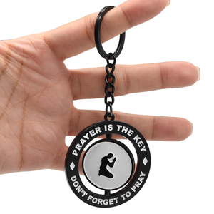 Các Nhà Sản Xuất Bán Buôn Kim Loại Lưu Niệm Tùy Chỉnh Xoay Keychain Làm Của Riêng Bạn Logo Kim Loại Keychain - Product Image 2