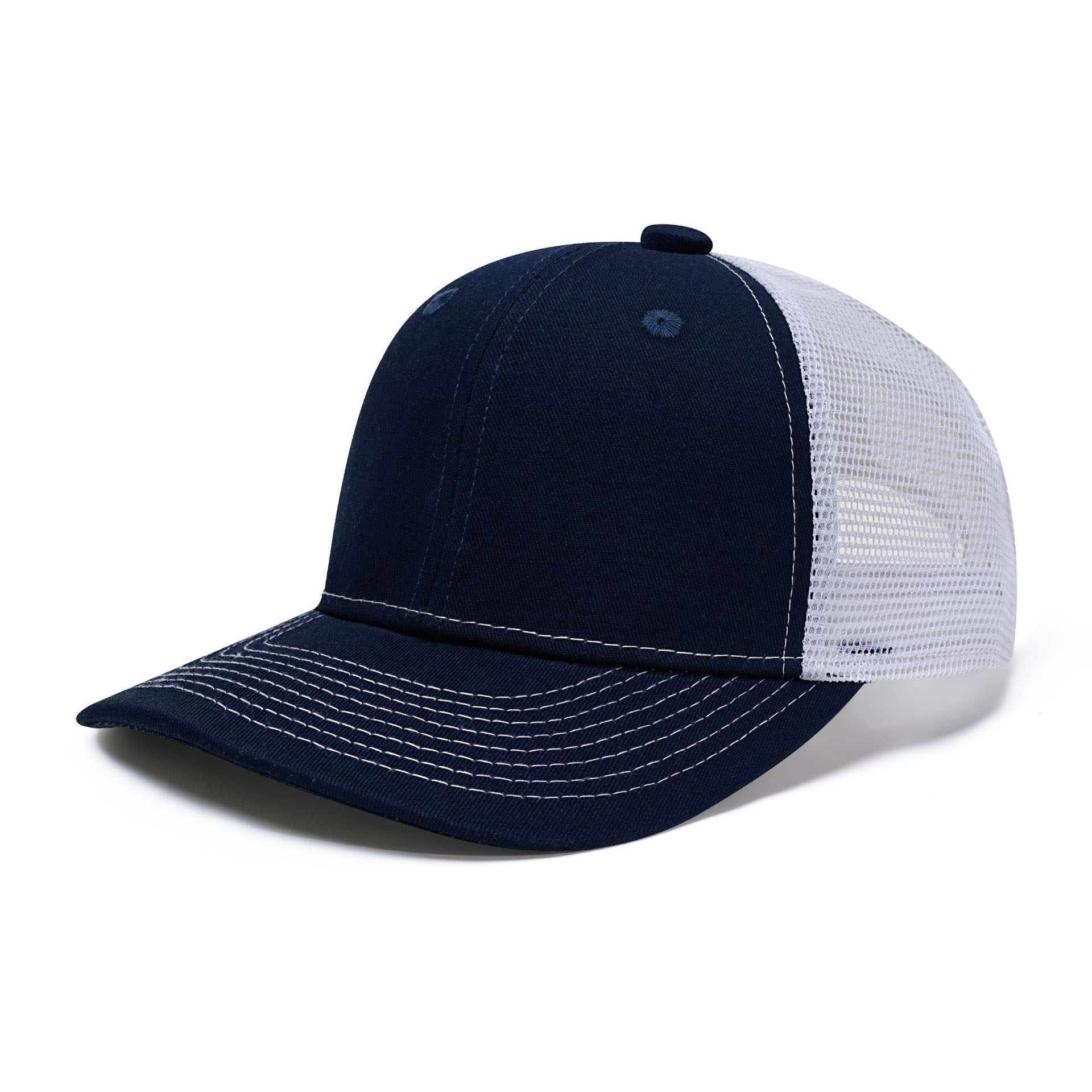 Malla azul marino y blanca