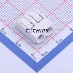 2061-602/998-404 Spring Terminal Block SMD,P=6mm Connector ( Construction: 1x2P )( Pitch: 6mm )( Color: White ) - Product Image 1