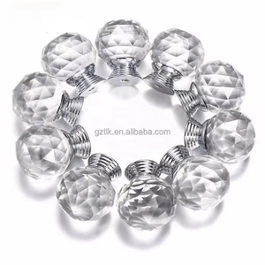 Modern Style Crystal <strong>Cabinet</strong> Handles Zinc Ball <strong>Knobs</strong> Crystal Clear <strong>Diamond</strong> <strong>Cabinet</strong> Drawer Jewellery <strong>Knobs</strong> Door Handles - Product Image 4