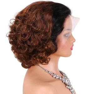 1b/4 #   วิกผมแท้เวียดนามคุณภาพใหม่ ทรงบ๊อบสั้น ทรงพิกซี่คัท วิกผมบ๊อบแบบมีเชือกผูกด้านหน้า สำหรับผู้หญิง - Product Image 4