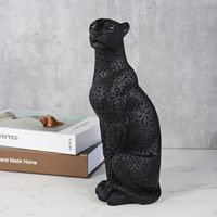 Nouveaux produits pour le froid 2025 panthère statue à vendre jardin léopard sculpture résine animal moule