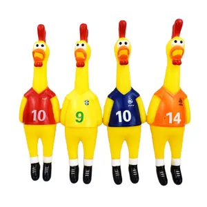 Özel çığlık tavuk şekli dayanıklı Squeaky vinil Pet köpek çiğneme oyuncakları - Product Image 1