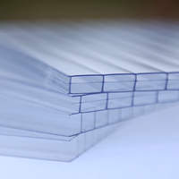 Feuilles de soleil de différentes tailles et feuilles gaufrées en PC Feuille de polycarbonate de toit transparente à murs multiples colorés